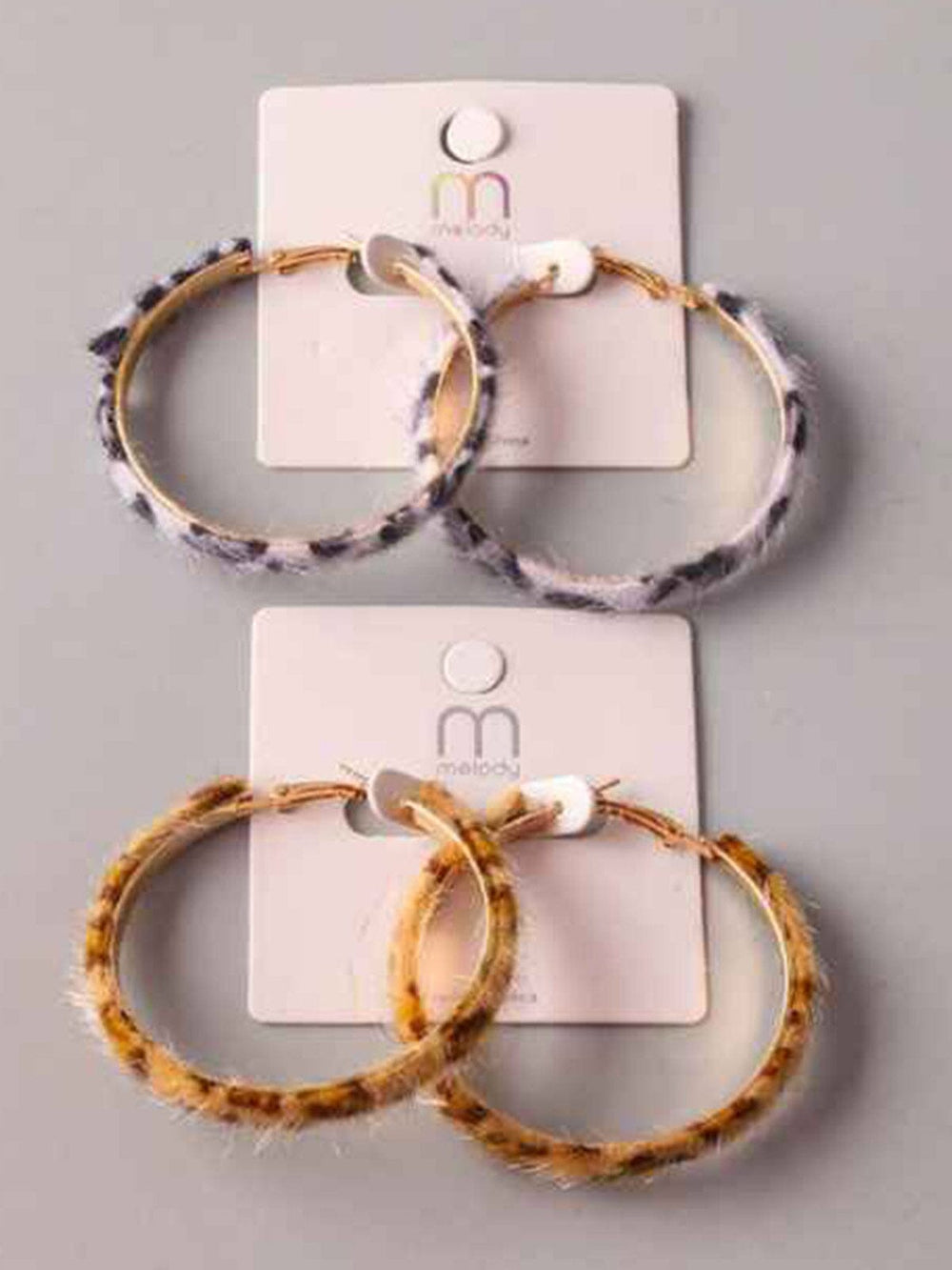 FASHION ANIMAL PRINT HOOP EARRINGS