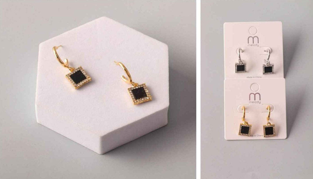 FASHION GOLD SILVER HANGING EARRINGS