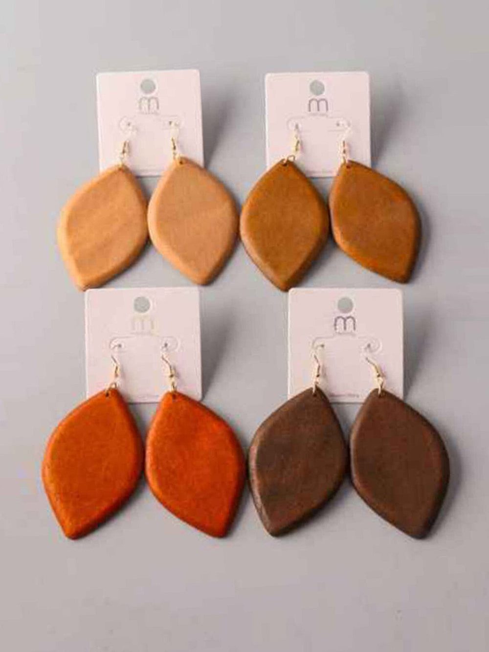 FASHION ASSORTED COLORS WOOD EARRINGS