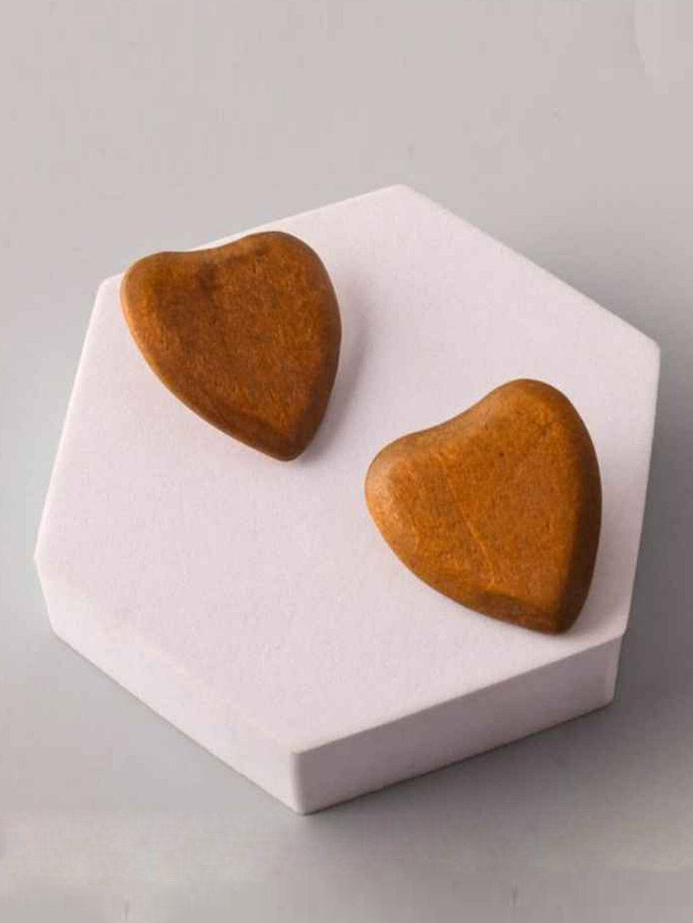 FASHION ASSORTED COLORS WOOD HEART EARRINGS