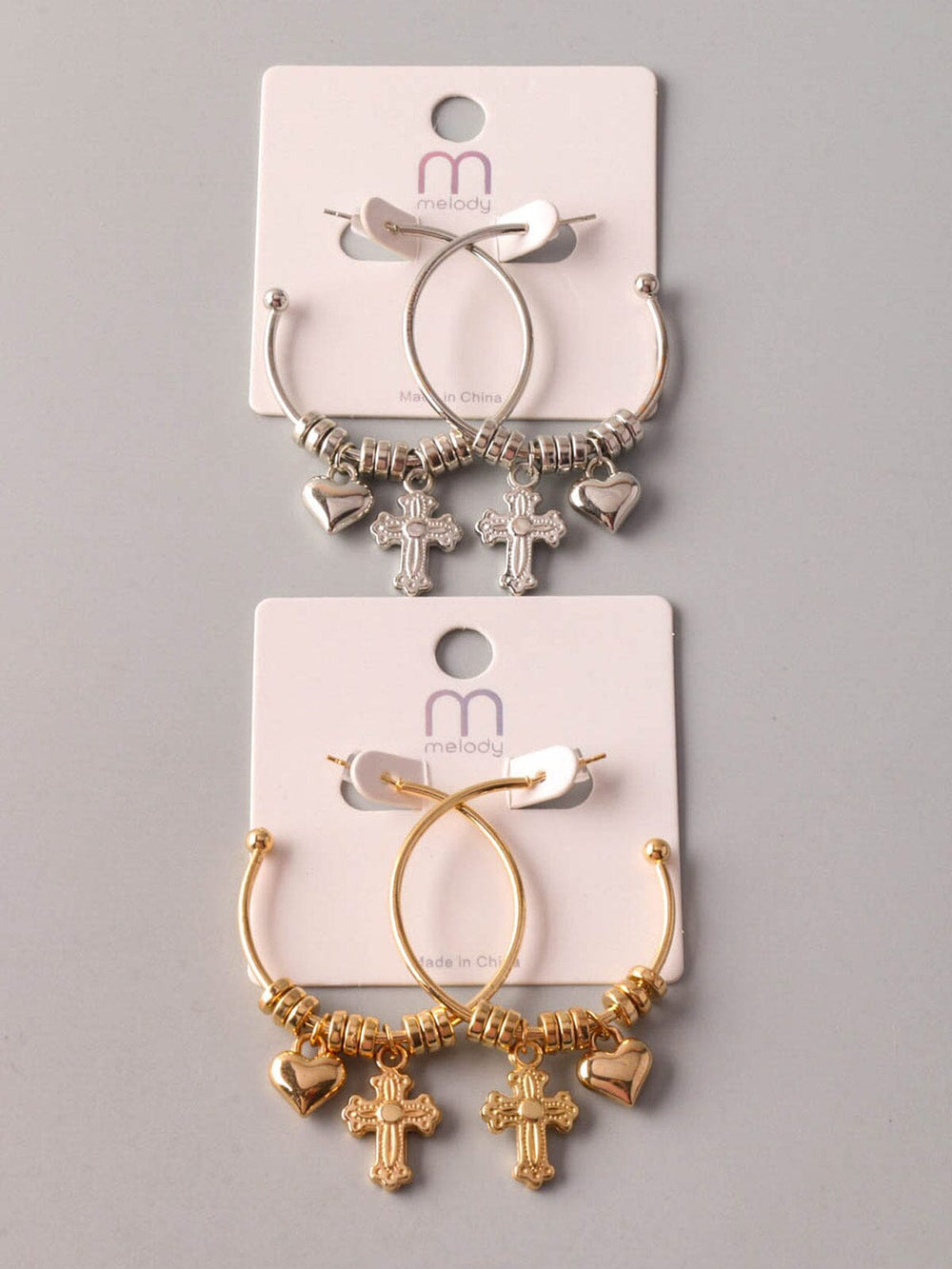 FASHION GOLD & SILVER EARRINGS