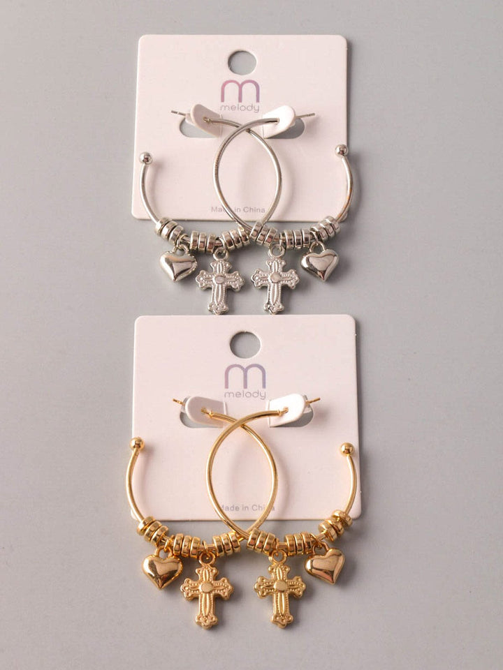 FASHION GOLD & SILVER EARRINGS