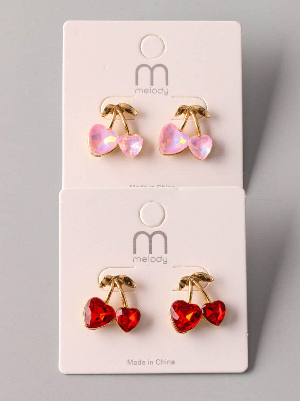 FASHION ASSORTED COLORS CHERRY EARRINGS