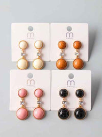 FASHION ASSORTED COLORS HANGING EARRINGS
