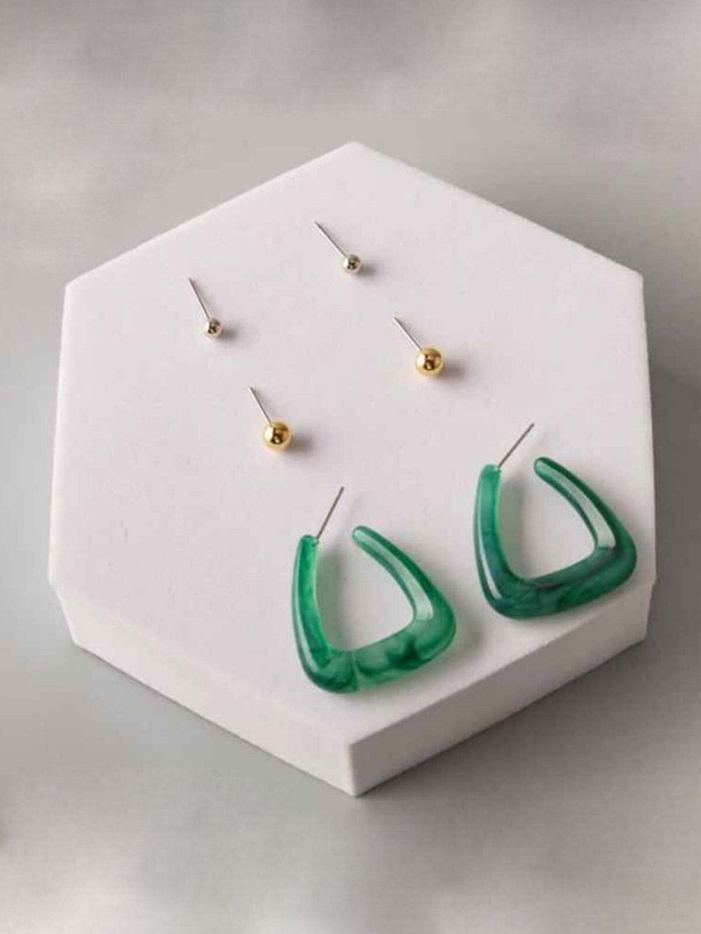 FASHION ASSORTED COLORS 3 PAIRS EARRINGS SETS