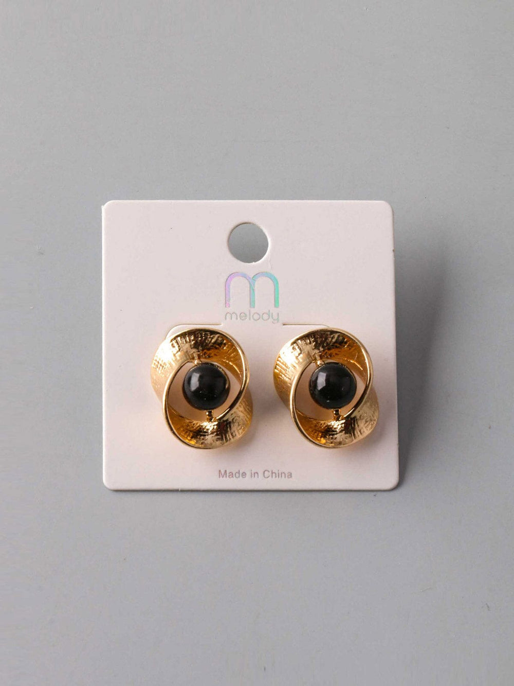 FASHION BLACK GOLD EARRINGS