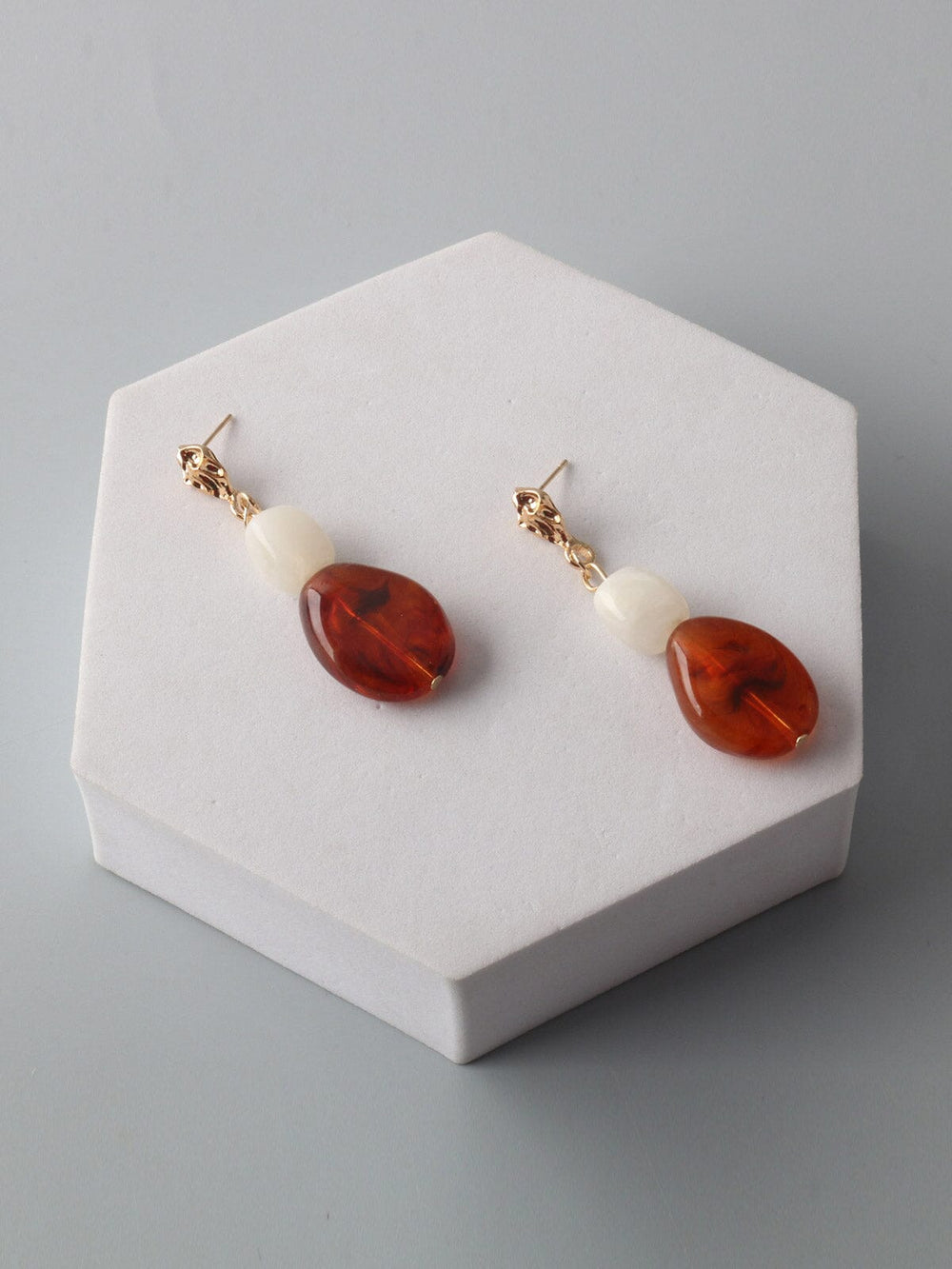 FASHION ASSORTED COLORS STONES EARRINGS