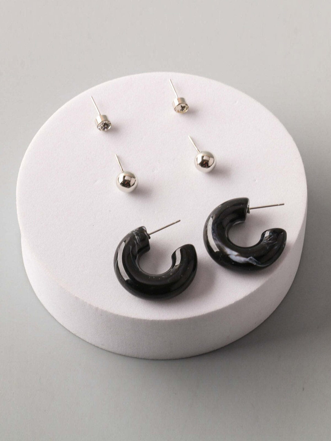 FASHION ASSORTED COLORS 3 PAIRS EARRINGS SETS