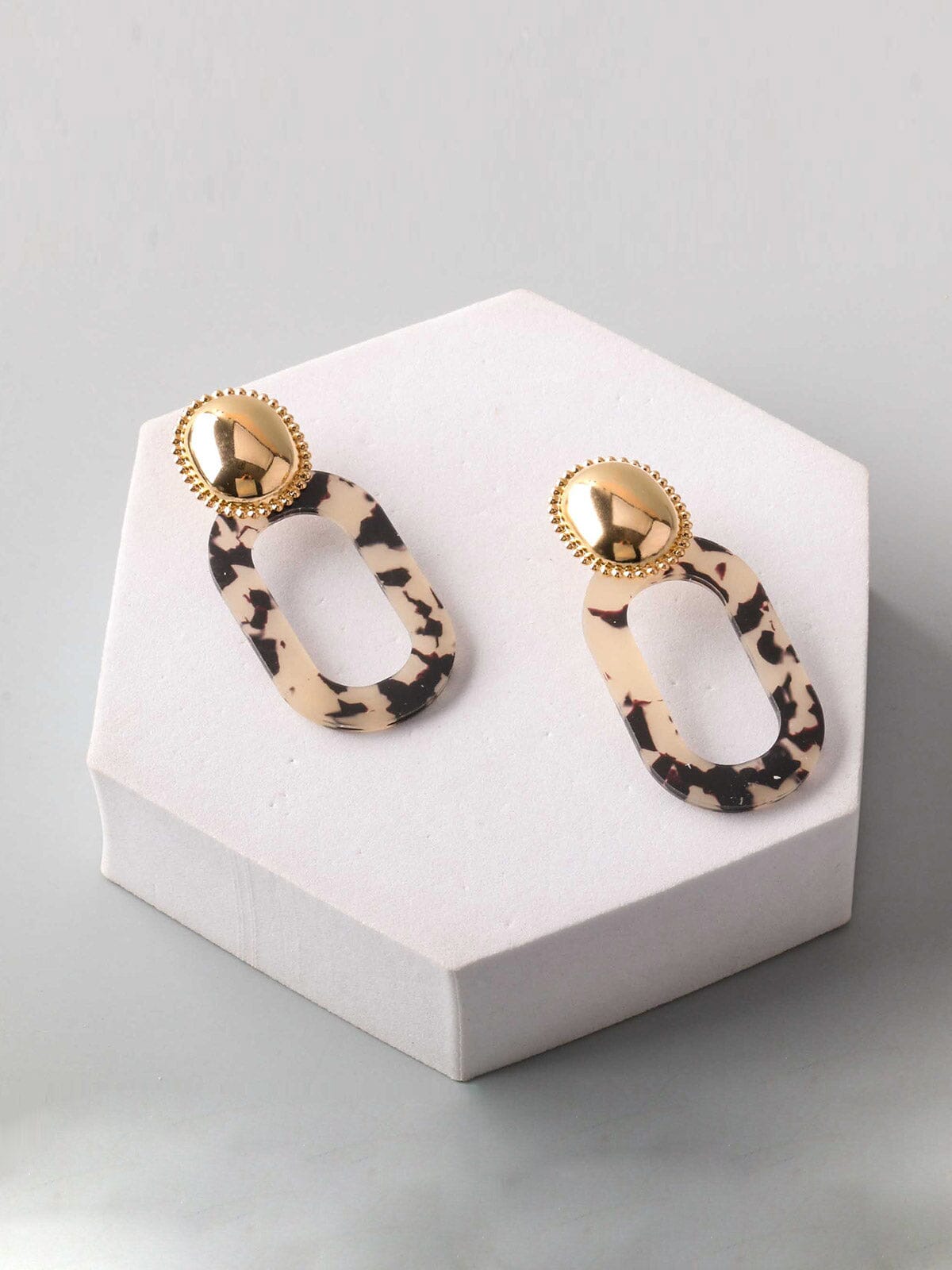 FASHION ASSORTED COLORS ANIMAL PRINT EARRINGS