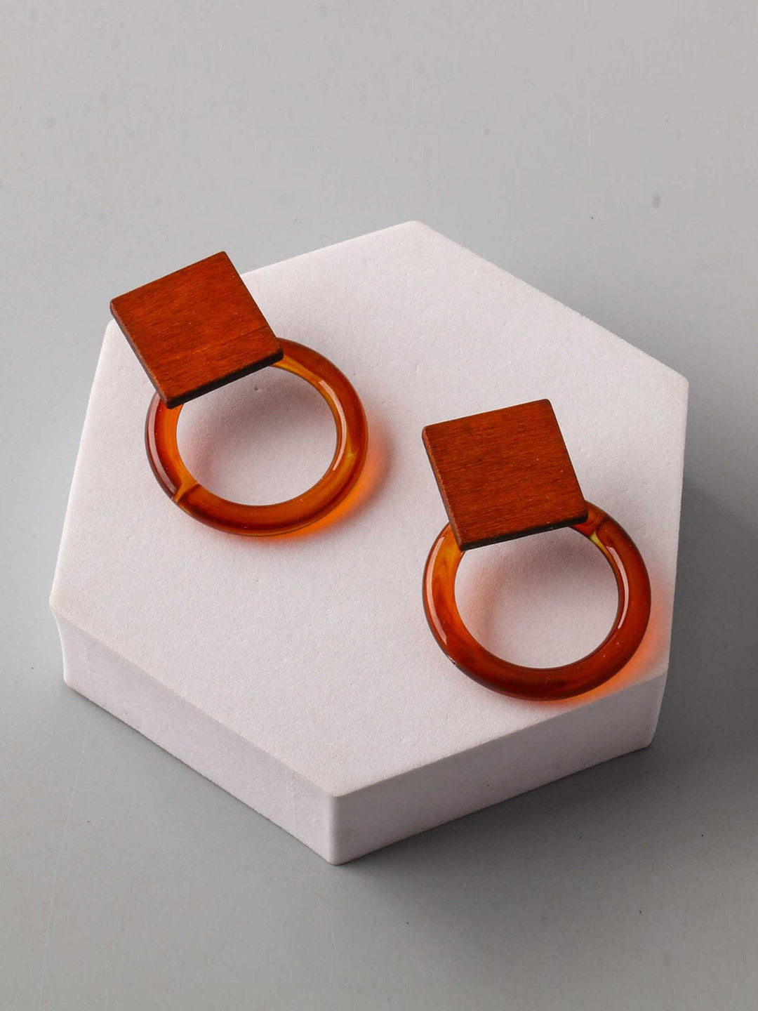 FASHION ASSORTED COLORS WOOD EARRINGS