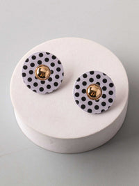 FASHION ASSORTED BLACK & WHITE POLKA DOTS EARRINGS
