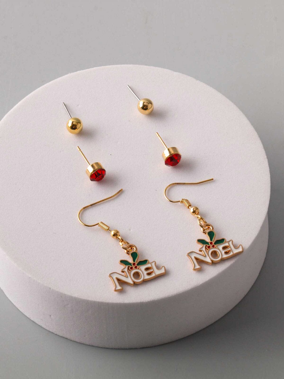 FASHION ASSORTED HOLIDAY 3PCS. SET EARRINGS