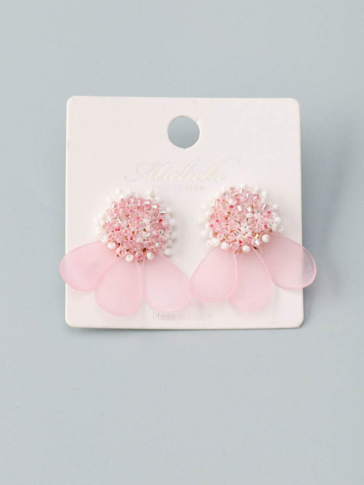 WOMEN'S PINK PETALS EARRINGS