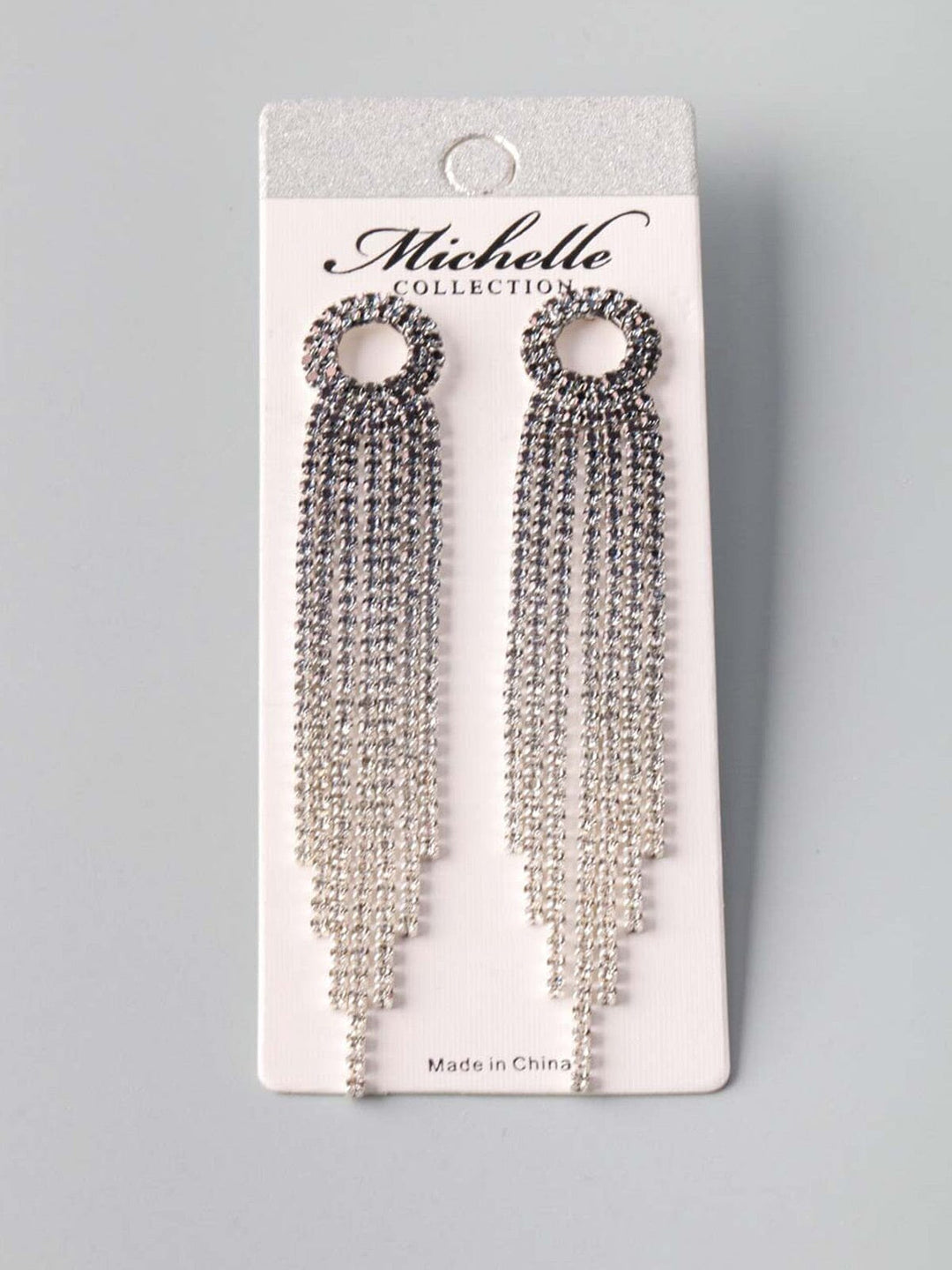 WOMEN'S SILVER STONE EARRINGS