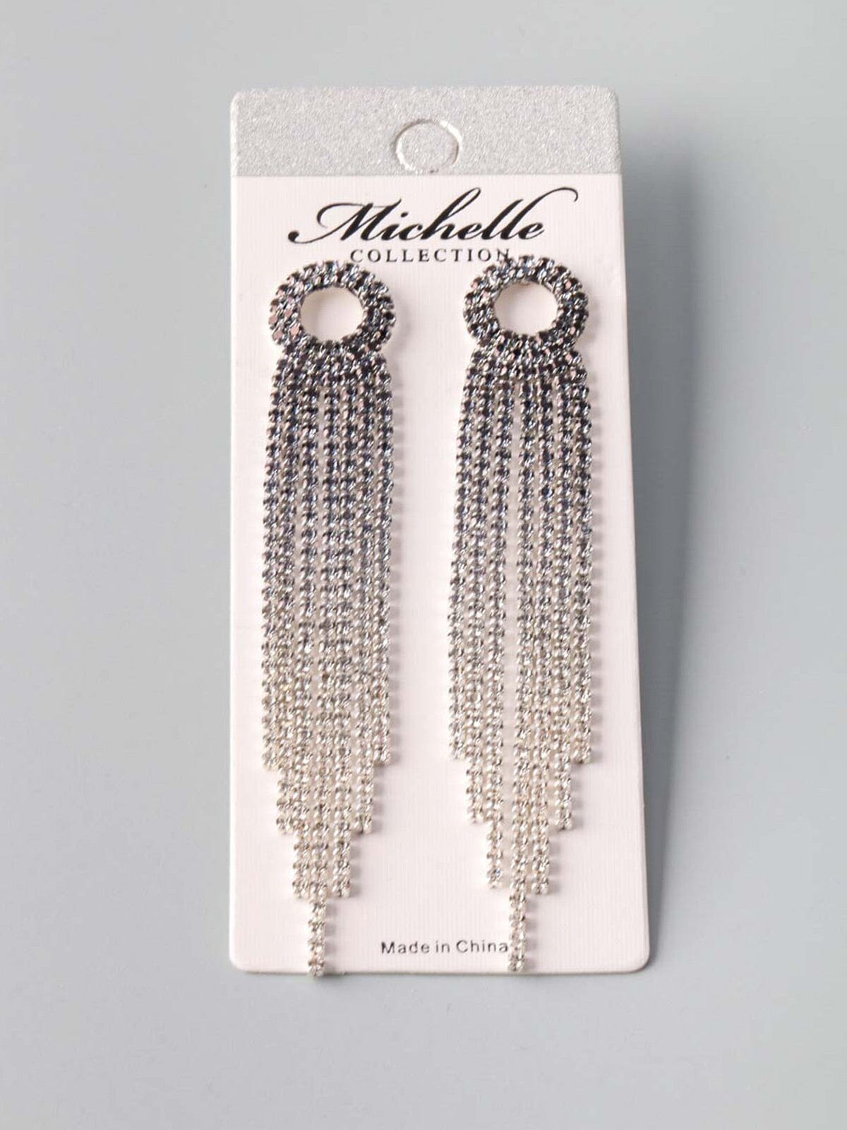 WOMEN'S SILVER STONE EARRINGS