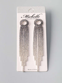 WOMEN'S SILVER STONE EARRINGS