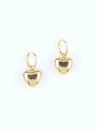 WOMEN'S GOLD HEART EARRINGS