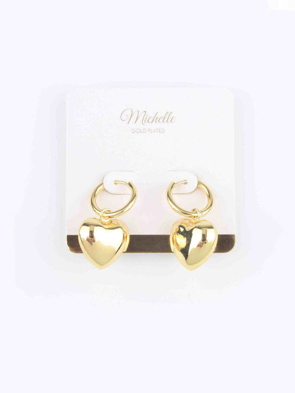 WOMEN'S GOLD HEART EARRINGS