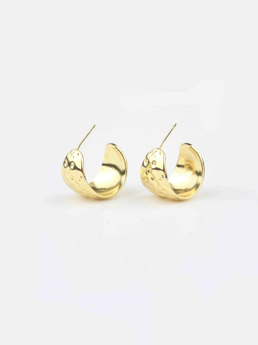 WOMEN'S GOLD HALF HOOPS EARRINGS