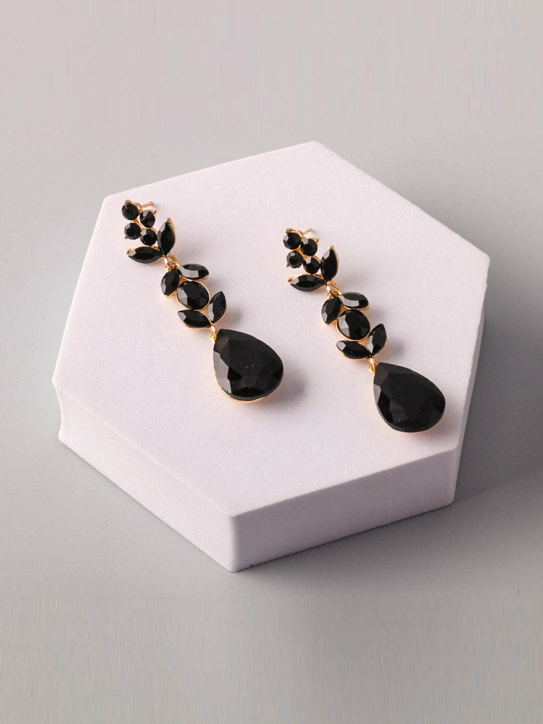 WOMEN'S GOLD & BLUE STONES SQUARE EARRINGS (Copy)