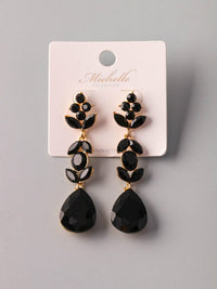 WOMEN'S GOLD & BLUE STONES SQUARE EARRINGS (Copy)