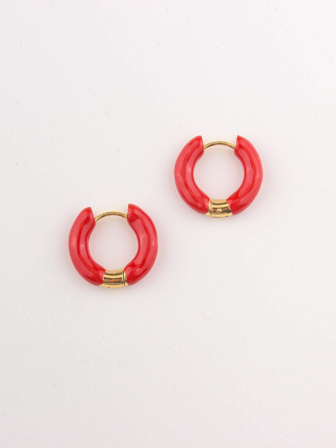 WOMEN'S STAINLESS STELL SMALL HOOPS EARRINGS