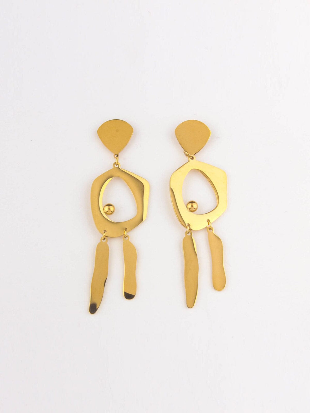 FASHION STAINLESS STEEL HANGING EARRINGS