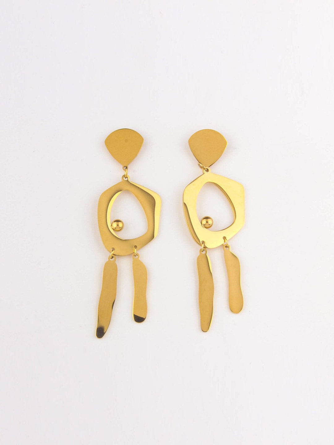 FASHION STAINLESS STEEL HANGING EARRINGS