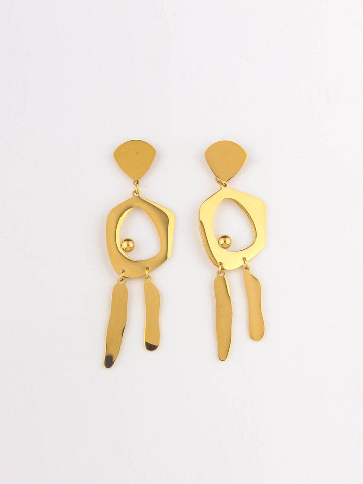 FASHION STAINLESS STEEL HANGING EARRINGS