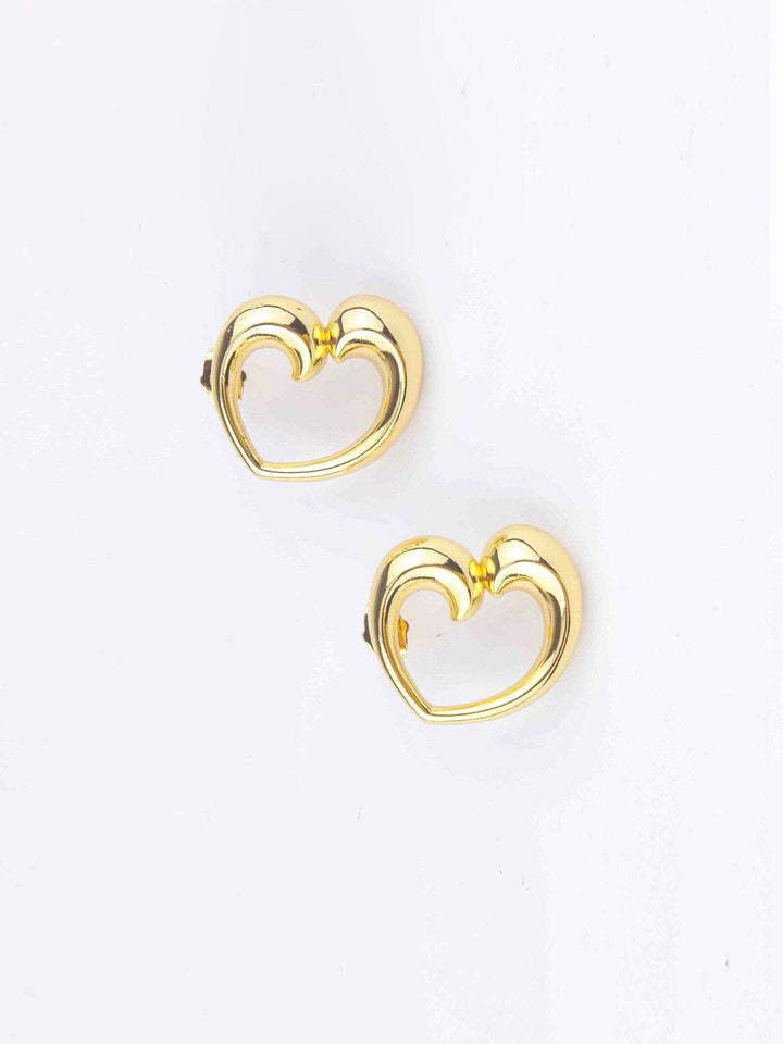WOMEN'S GOLD PLEATED EARRINGS