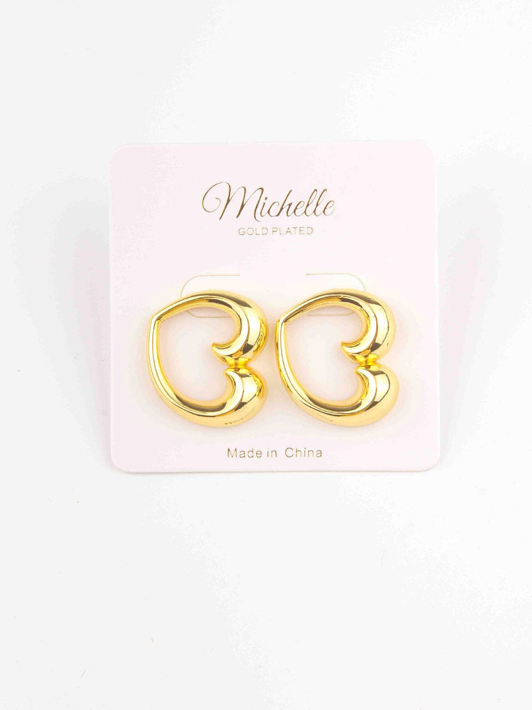 WOMEN'S GOLD PLEATED EARRINGS