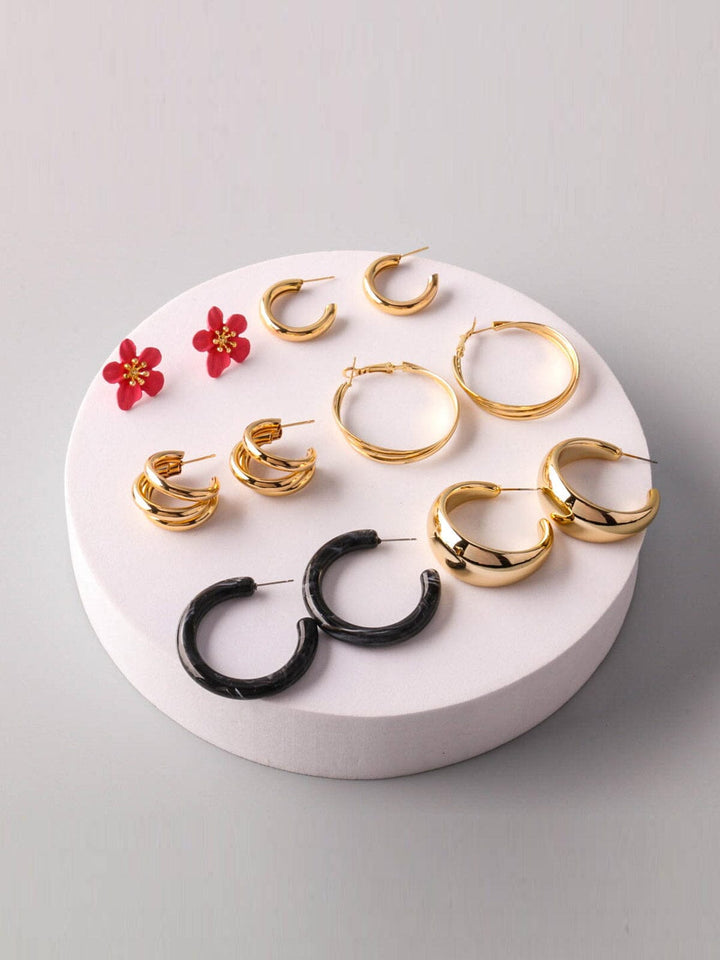 FASHION MULTI HOOPS EARRINGS