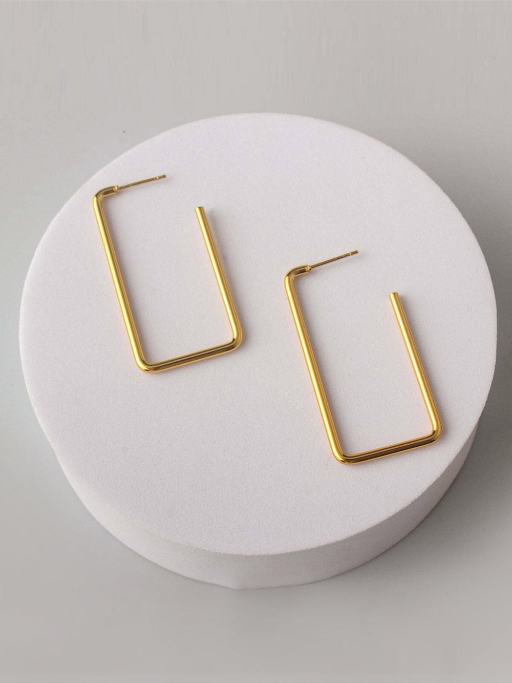 FASHION GOLD STAINLESS STEEL HOOPS EARRINGS