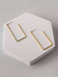 FASHION GOLD STAINLESS STEEL HOOPS EARRINGS