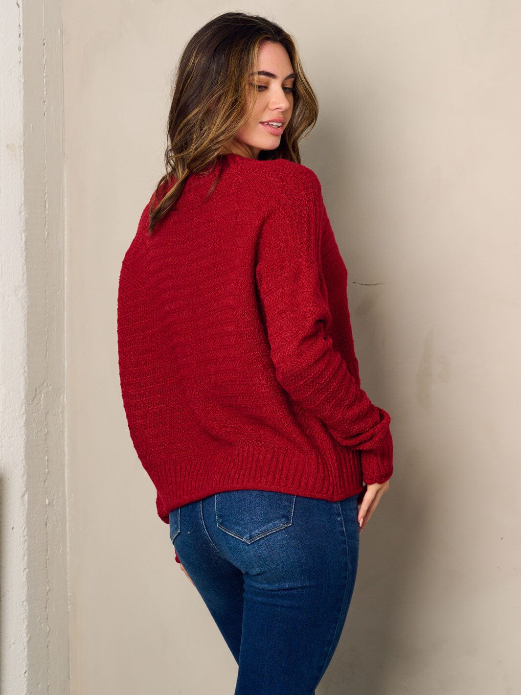 WOMEN'S LONG SLEEVE FRONT POCKETS BUTTON UP CARDIGAN SWEATER ...