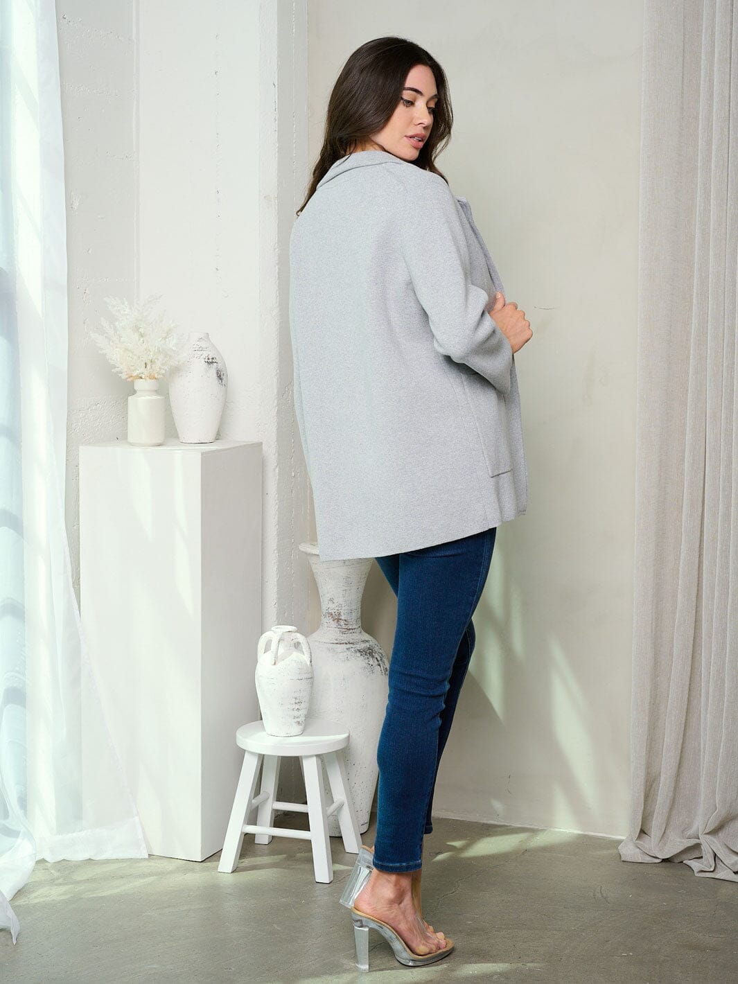 WOMEN'S LONG SLEEVE FRONT POCKETS JACKET