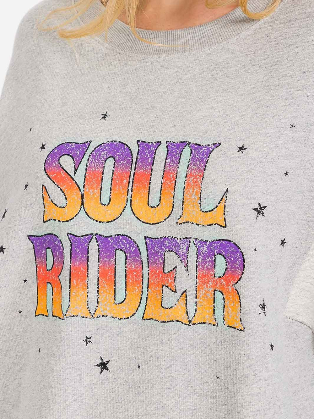 WOMEN'S LONG SLEEVE GRAPHIC COLORBLOCK PULLOVER SWEATER