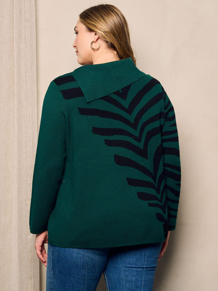 PLUS SIZE LONG SLEEVE COLLAR DETAILED BLOUSE TOP