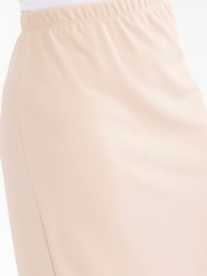 PLUS SIZE ELASTIC WAIST SOLID MAXI SKIRT