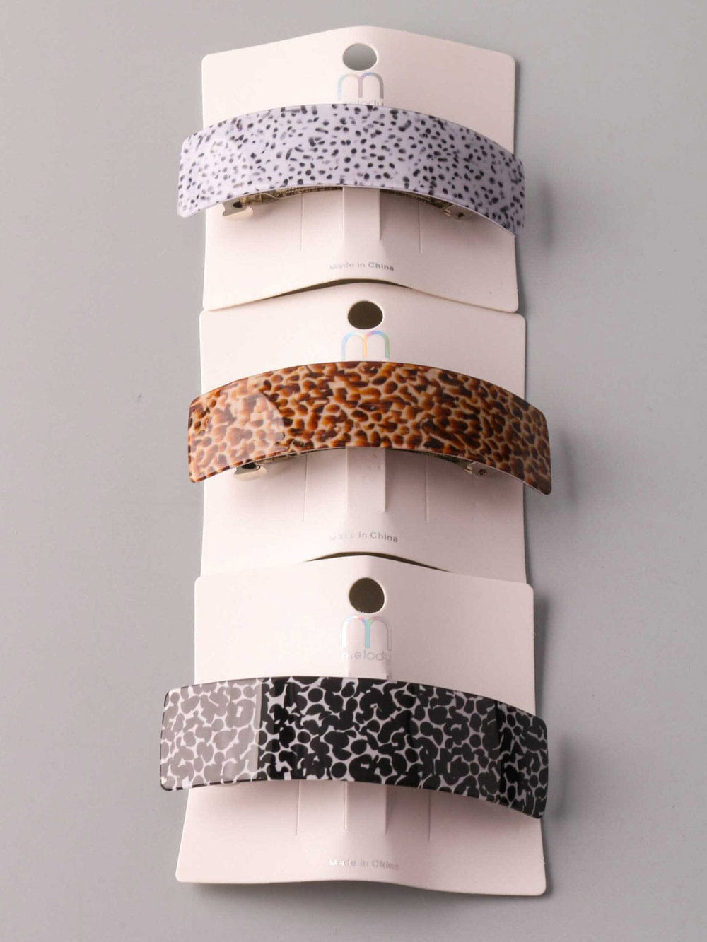 FASHION ASSORTED ANIMAL PRINT HAIR BARRETTE