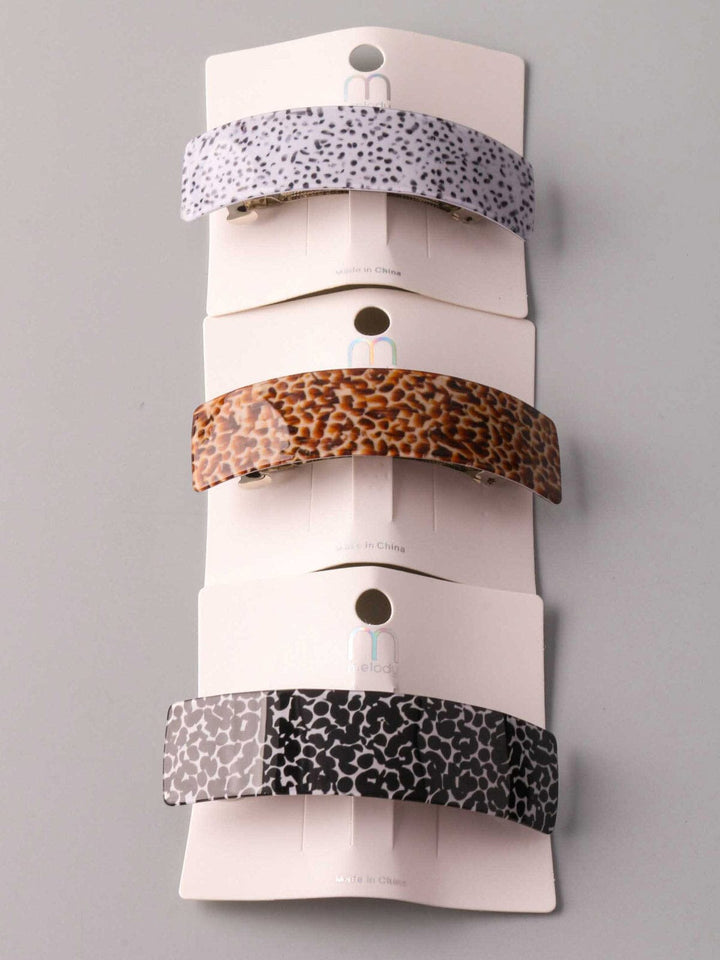 FASHION ASSORTED ANIMAL PRINT HAIR BARRETTE