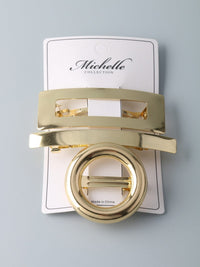 WOMEN'S GOLD MULTI BARRETTE HAIR CLIP