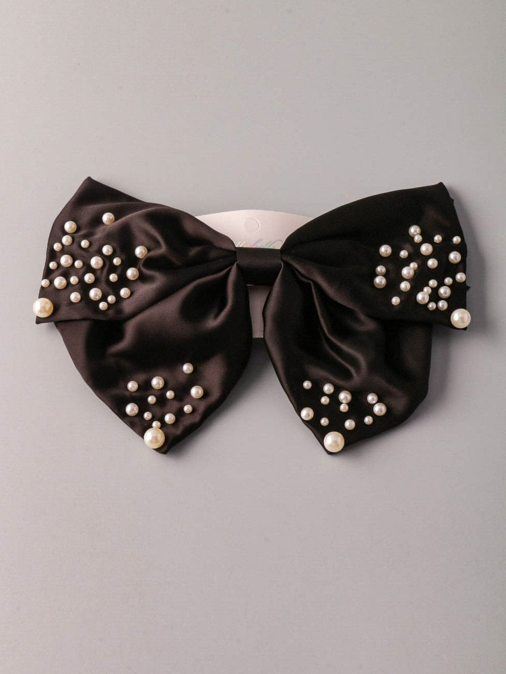 FASHION PEARL BOW HAIR BARRETTE