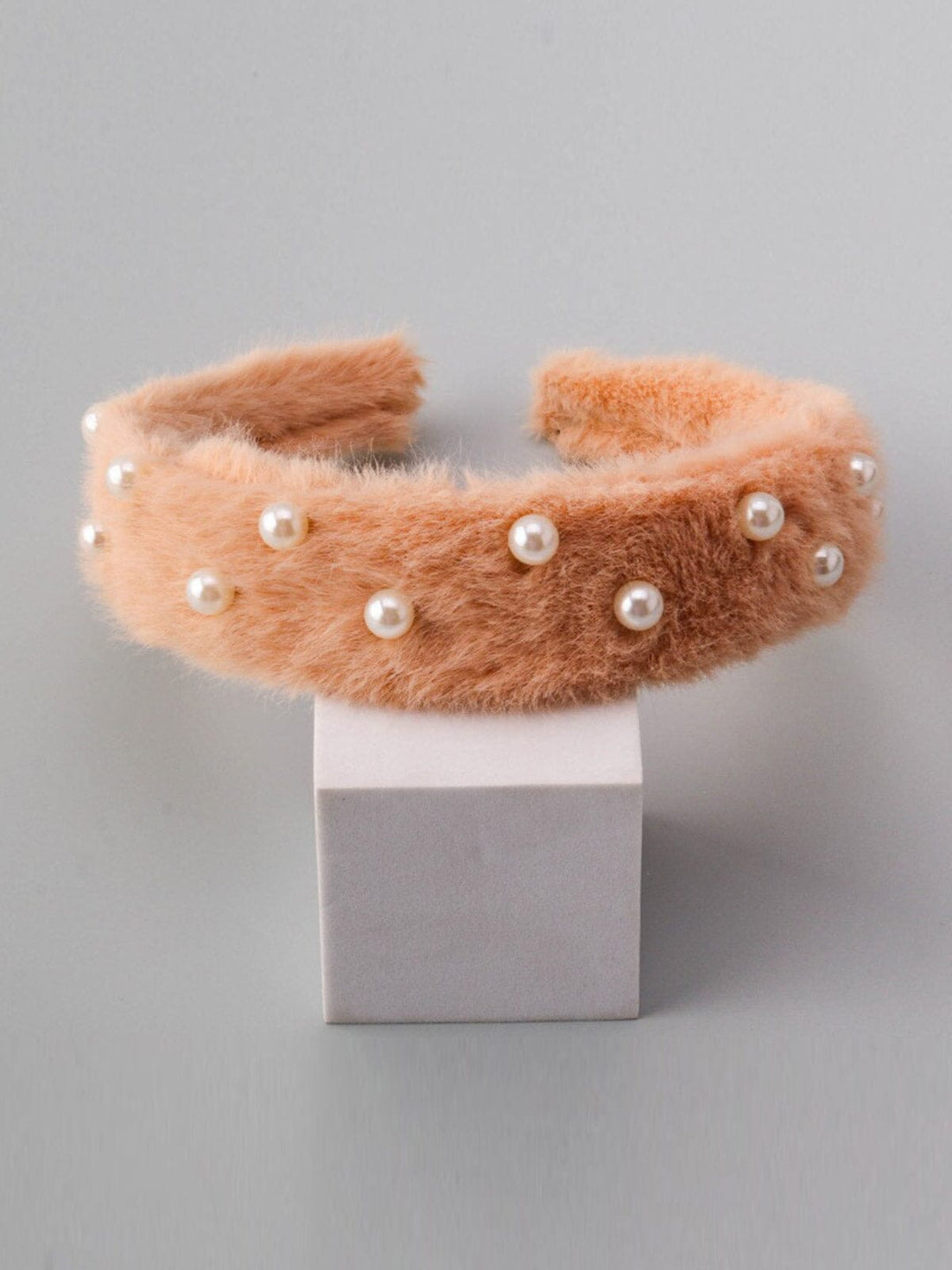 WOMEN'S ASSORTED COLORS FUZZY PEARL HEADBANDS