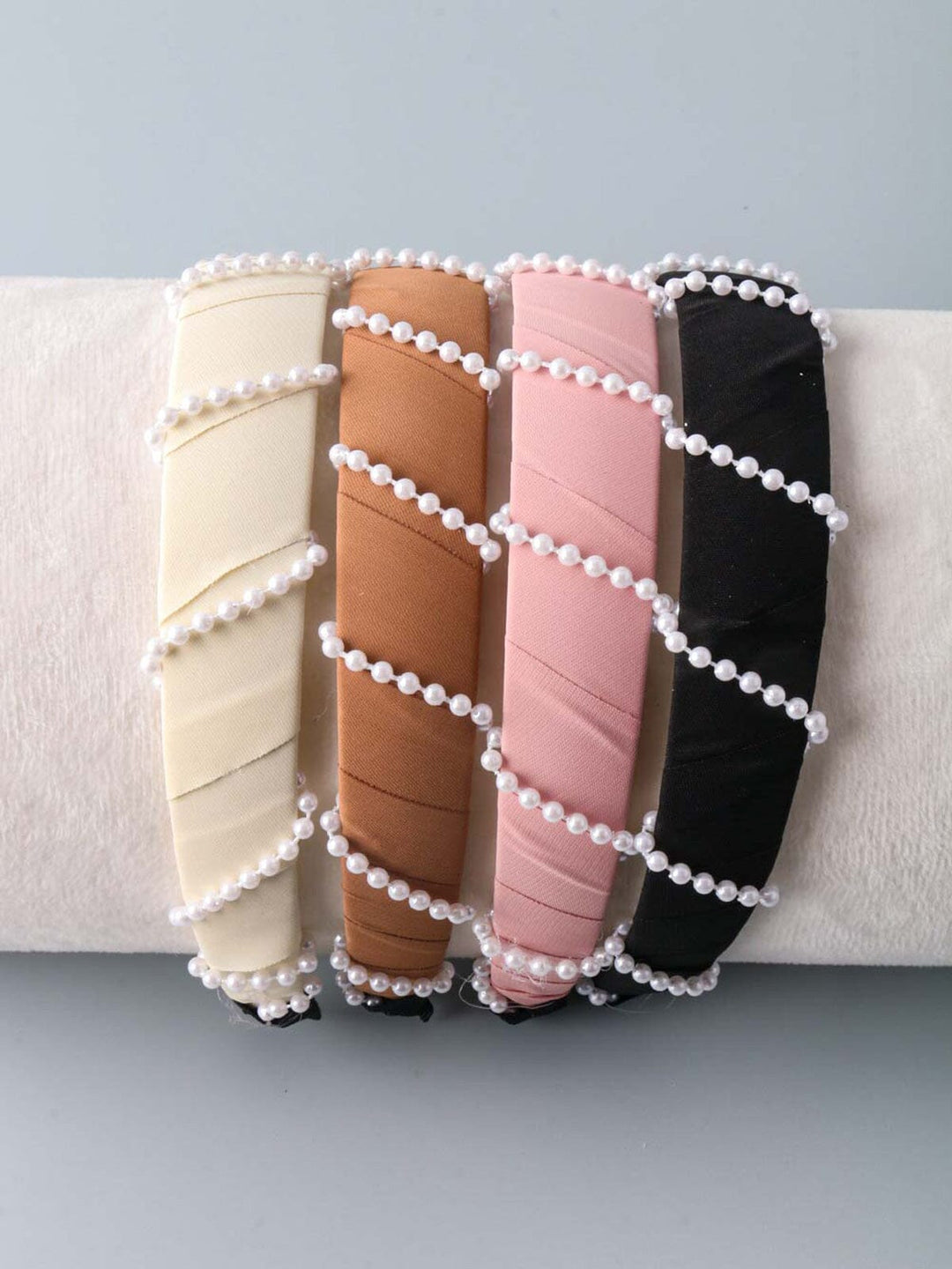 WOMEN'S ASSORTED COLORS PEARL DESIGN HEADBANDS