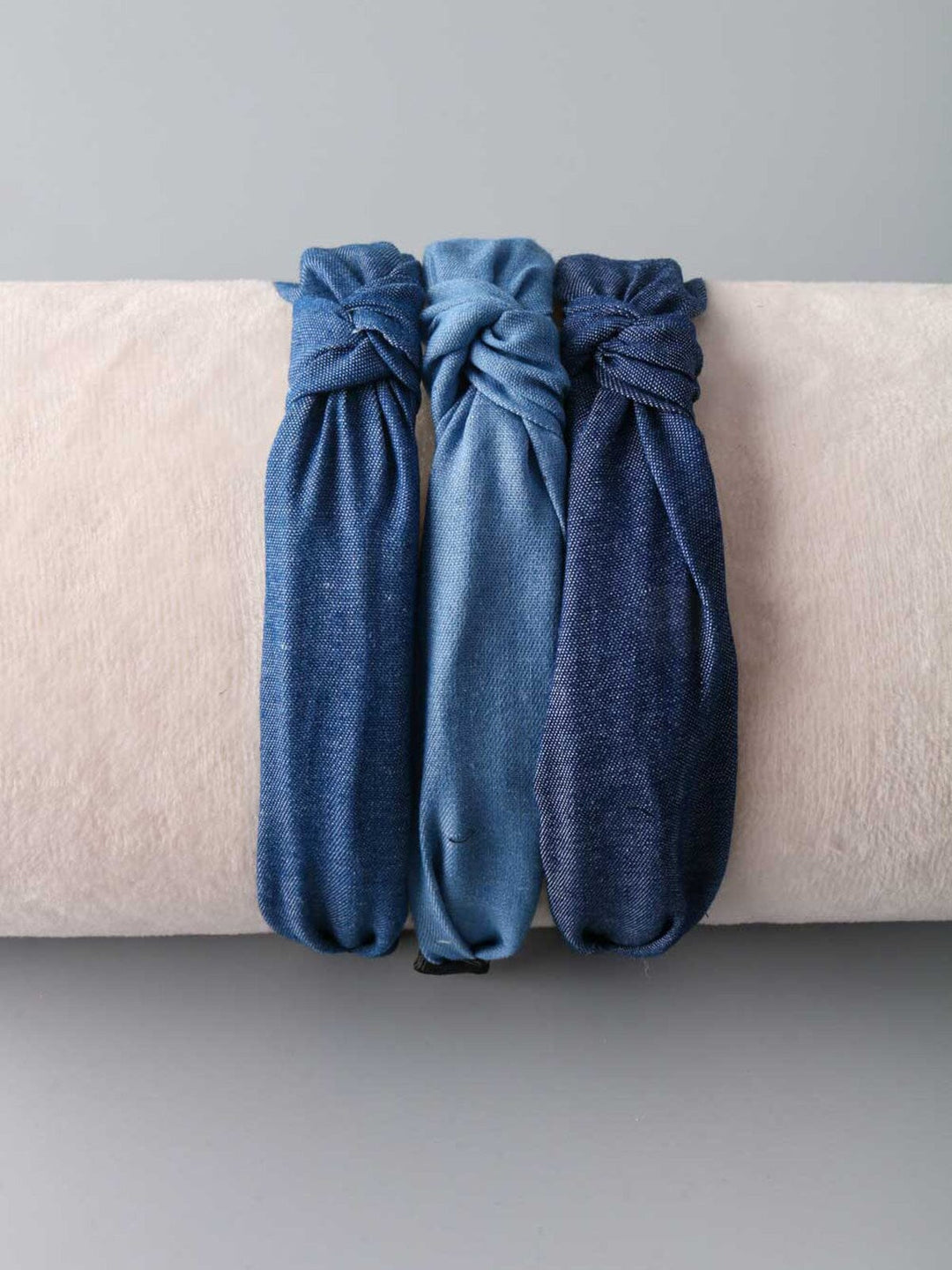WOMEN'S DENIM TONES FRONT TWIST HEADBANDS