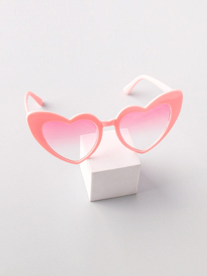 WOMEN'S HEART SHAPE PINK SUNGLASSES