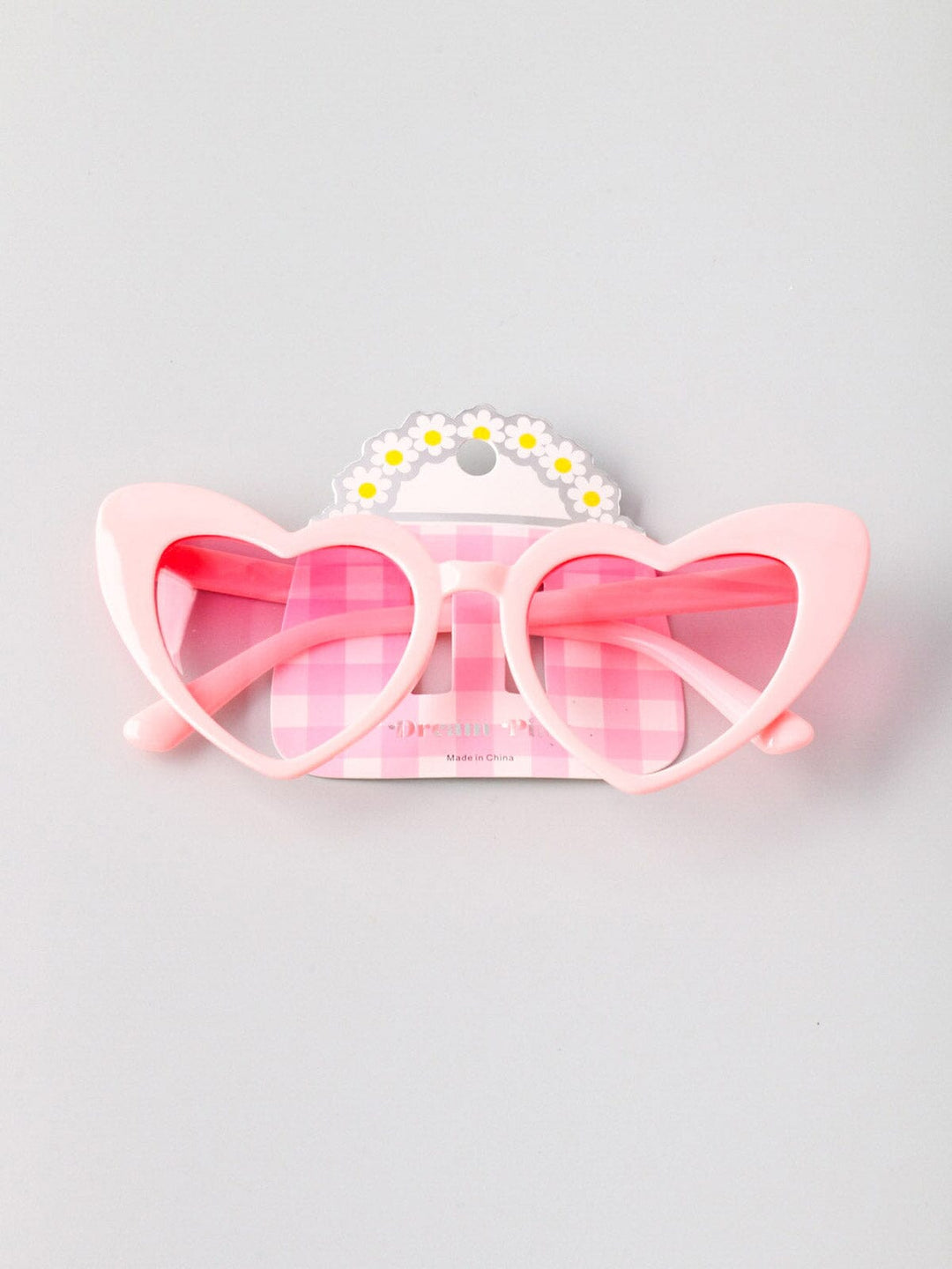 WOMEN'S HEART SHAPE PINK SUNGLASSES