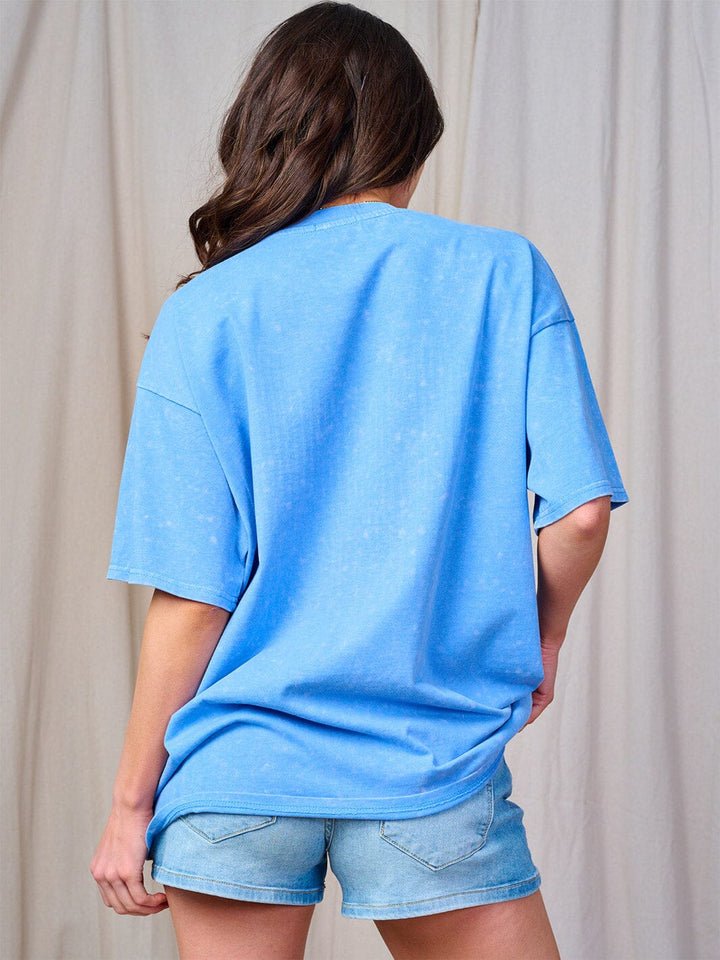 WOMEN'S SHORT SLEEVE STUDS DETAILED TOP