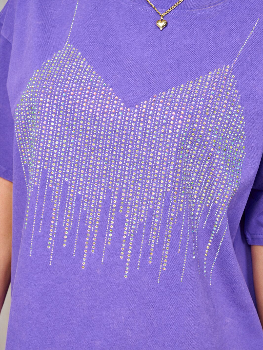 WOMEN'S SHORT SLEEVE STUDS DETAILED TOP
